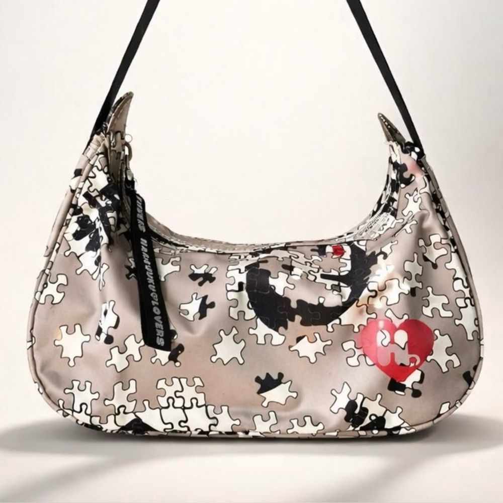 Harajuko Lovers Y2K Mini Bag Nylon Puzzle Print Gwen Stefani K-POP